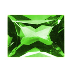 Фианит зеленый багет 6х3