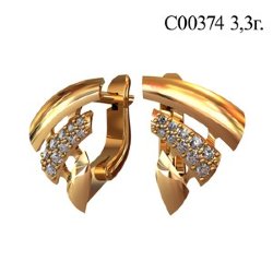 С00374 Восковка серьги