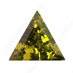 Фианит оливковый треугольник 11х11х11