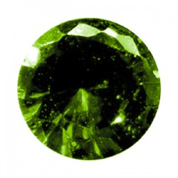 Фианит оливковый круг 10,0