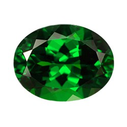 Фианит зеленый овал (2) 12х8
