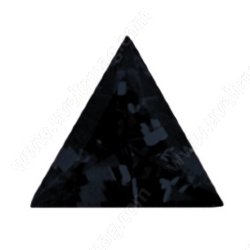Фианит черный треугольник 4х4х4