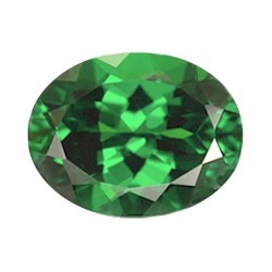 Фианит зеленый овал 7х5