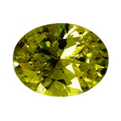 Фианит оливковый овал 12х8