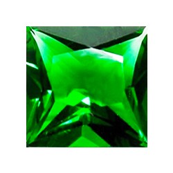 Фианит зеленый квадрат (2) 11х11