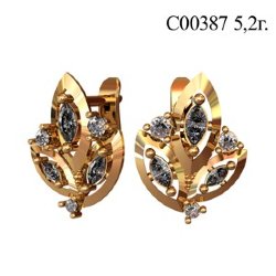 С00387 Восковка серьги