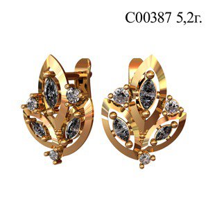 С00387 Восковка серьги