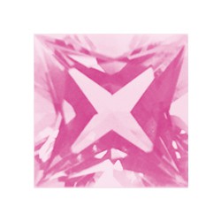 Фианит розовый квадрат 15х15