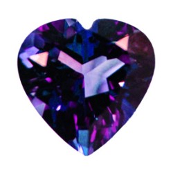 Фианит аметистовый сердце 6х6