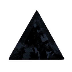 Фианит черный треугольник 3х3х3