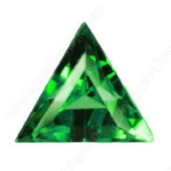 Фианит зеленый треугольник 5х5х5