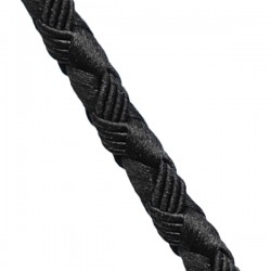 2223019 Шнур шелковый синтетический черный Ø3,0 мм (70 см)