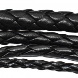 Плетеный шнур кожзам черный 70 см