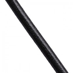 Круглый кожаный шнур черный 70 см (Индия)