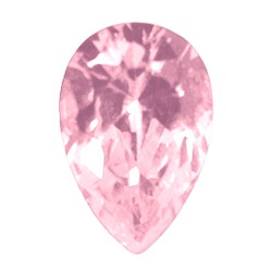 Фианит розовый груша 8х6