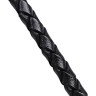 Плетеный кожаный шнур черный 70 см (Украина)