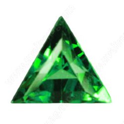 Фианит зеленый треугольник 6х6х6
