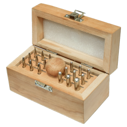 Обжимки для кастов (0,75-7,75 мм, 18 шт) в шкатулке светлые