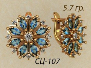 СЦ-107 Восковка серьги