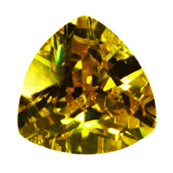 Фианит желтый триллион 10х10х10