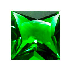 Фианит зеленый квадрат (2) 7х7