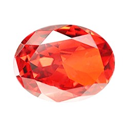 Фианит оранжевый овал 15х8