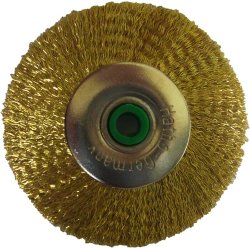02-821 Щетка латунная на метал. диске (латунь)