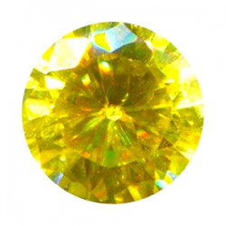 Фианит желтый круг 1,0