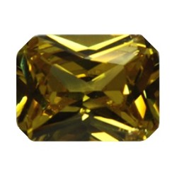 Фианит оливковый октагон 12х10