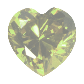 Фианит перидот сердце 10х10