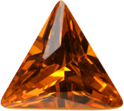 Фианит оранжевый треугольник 10х10х10