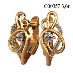С00357 Восковка серьги