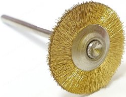02-121 Щетка крацовочная латунная на держателе Ø19 мм. (ANTILOPE)