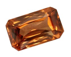 Фианит оранжевый октагон 5х3