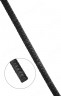 Плетеный кожаный шнур плоский 10х5 мм черный 20-25 см (Россия)