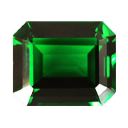 Фианит зеленый октагон 5х3